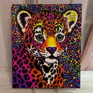 Lisa Frank Colorful Leopard Print Folder